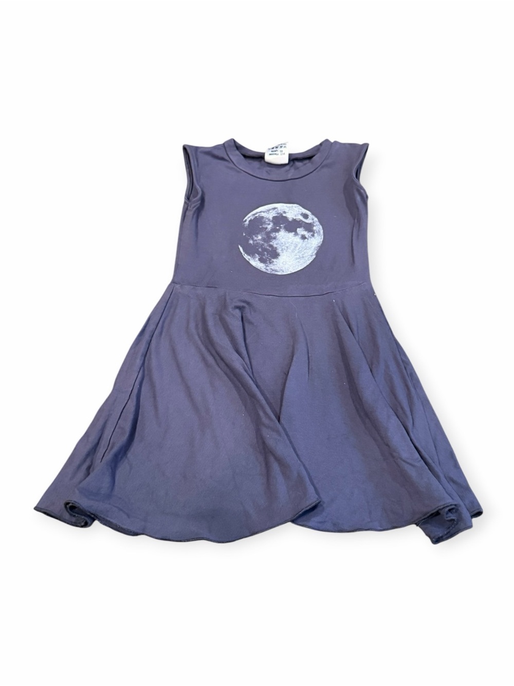 No Biggie, Girls Grey Moon Graphic Skater Dress, Size 3